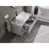 Mexen Orio szafka łazienkowa podumywalkowa 100 cm z blatem, 2 szuflady, szara mat - 91A10-10047-2-BFFC62