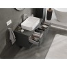 Mexen Orio armario de baño bajo lavabo de 100 cm con encimera, 2 cajones, grafito mate - 91A10-10047-2-BFFC66