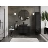 Mexen Orio mobile da bagno sotto il lavabo 100 cm con piano, 2 cassetti, nero lucido - 91A10-10047-2-BFFC70