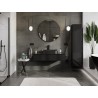 Mexen Orio mueble de baño para lavabo de 120 cm con encimera, 1 cajón, negro brillo - 91A10-12023-1-BFC70