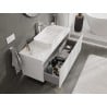 Mexen Orio bathroom cabinet under the sink 120 cm with countertop, 1 drawer, white gloss - 91A10-12047-1-BFC00