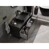 Mexen Orio Badezimmerschrank 120 cm mit Arbeitsplatte, 1 Schublade, Schwarz Matt - 91A10-12047-1-BFC71