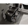 Mexen Orio mobile da bagno sotto lavabo 120 cm con piano, 1 cassetto, nero opaco - 91A10-12047-1-BFC71