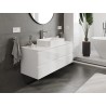 Mexen Orio mobile da bagno sospeso da 120 cm con piano, 2 cassetti, bianco lucido - 91A10-12047-2-BFFC00