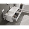 Mexen Orio bathroom cabinet under-sink 120 cm with countertop, 2 drawers, white gloss - 91A10-12047-2-BFFC00
