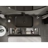 Mexen Orio armario de baño bajo lavabo 120 cm con encimera, 2 cajones, negro mate - 91A10-12047-2-BFFC71