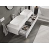 Mexen Orio mobile da bagno sottolavabo 140 cm con piano, 1 cassetto, bianco lucido - 91A10-14023-1-BFC00