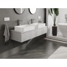 Mexen Orio mueble de baño bajo lavabo de 140 cm con encimera, 1 cajón, gris mate - 91A10-14023-1-BFC62