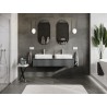 Mexen Orio mobile da bagno sotto lavabo 140 cm con piano, 1 cassetto, grafite opaco - 91A10-14023-1-BFC66