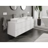 Mexen Orio mobile da bagno sotto lavabo 140 cm con piano, 2 cassetti, bianco opaco - 91A10-14047-2-BFFC01