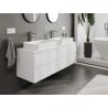 Mexen Orio mueble de baño bajo lavabo 140 cm con encimera, 2 cajones, blanco mate - 91A10-14047-2-BFFC01