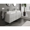 Mexen Orio bathroom cabinet under-washbasin 140 cm with countertop, 2 drawers, grey matt - 91A10-14047-2-BFFC62