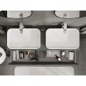Mexen Orio armario de baño para lavabo de 140 cm con encimera, 2 cajones, grafito mate - 91A10-14047-2-BFFC66