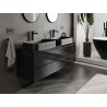 Mexen Orio mobile bagno sottolavabo 140 cm con piano, 2 cassetti, nero lucido - 91A10-14047-2-BFFC70