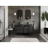 Mexen Orio mobile da bagno sotto lavabo 140 cm con piano, 2 cassetti, nero opaco - 91A10-14047-2-BFFC71