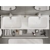 Mexen Orio mobile da bagno sotto lavabo 160 cm con piano, 1 cassetto, bianco lucido - 91A10-16023-1-BFC00