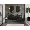 Mexen Orio vannitoakapp kraanikausi jaoks 160 cm lauaplaadiga, 1 sahtel, must läikiv - 91A10-16023-1-BFC70