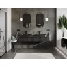 Mexen Orio mobile bagno sottolavabo 160 cm con piano, 1 cassetto, nero opaco - 91A10-16023-1-BFC71