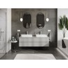 Mexen Orio mobile da bagno sottolavabo 160 cm con piano, 2 cassetti, grigio opaco - 91A10-16047-2-BFFC62