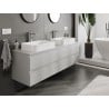 Mexen Orio mueble de baño bajo lavabo 160 cm con encimera, 2 cajones, gris mate - 91A10-16047-2-BFFC62