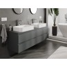 Mexen Orio mueble de baño bajo lavabo de 160 cm con tablero, 2 cajones, grafito mate - 91A10-16047-2-BFFC66