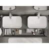 Mexen Orio mobile da bagno sotto lavabo 160 cm con piano, 2 cassetti, grafite opaco - 91A10-16047-2-BFFC66
