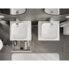 Mexen Rivel armario de baño bajo lavabo de 50 cm con encimera, 1 cajón, ranurado, blanco mate - 91A20-05023-1-BFC01
