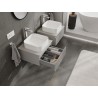 Mexen Rivel meuble de salle de bain sous-vasque 50 cm avec plateau, 1 tiroir, rainuré, gris mat - 91A20-05023-1-BFC62