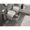 Mexen Rivel szafka łazienkowa podumywalkowa 50 cm z blatem, 1 szuflada, ryflowana , szara mat - 91A20-05023-1-BFC62