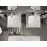 Mexen Rivel meuble de salle de bain sous-vasque 50 cm avec plateau, 1 tiroir, rainuré, gris mat - 91A20-05023-1-BFC62