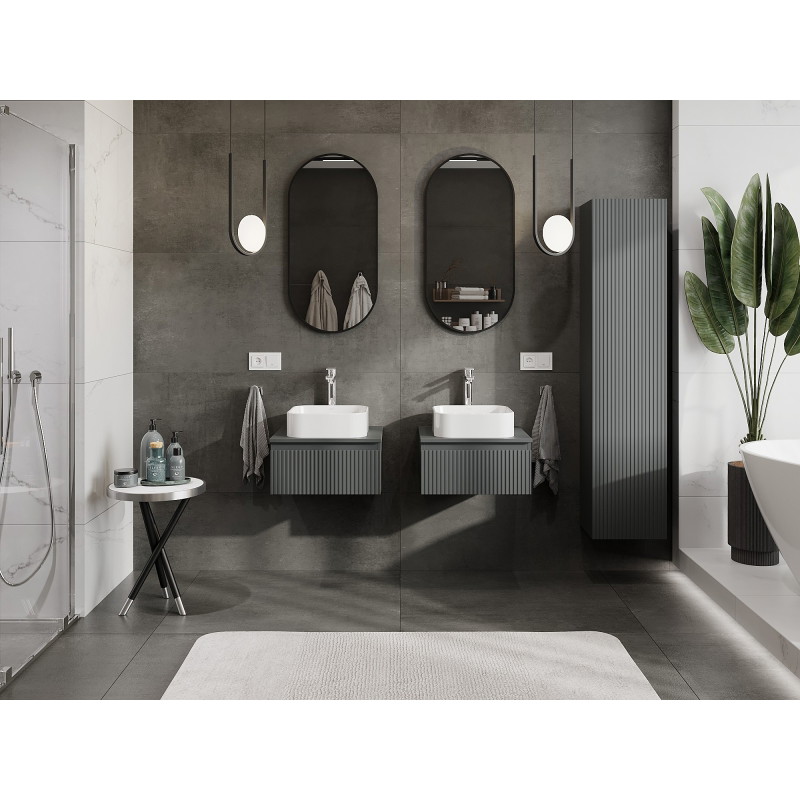 Mexen Rivel vannitoa valamukapp 50 cm lauaga, 1 sahtel, sooniline, grafiidi matt - 91A20-05023-1-BFC66