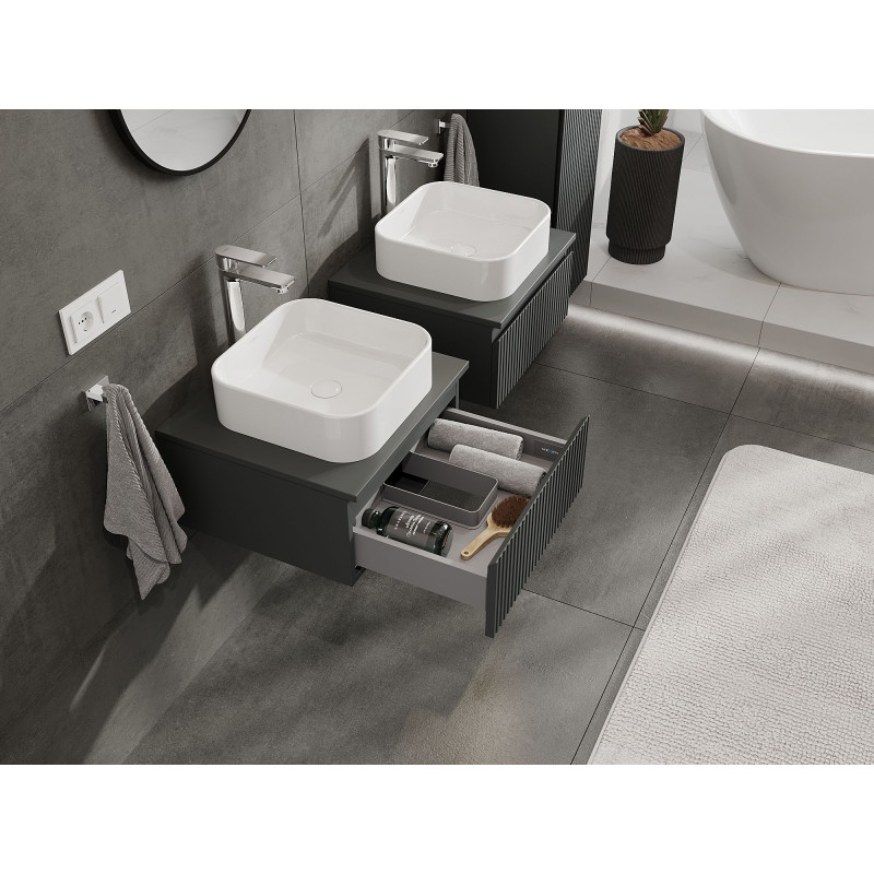 Mexen Rivel vannitoa valamukapp 50 cm lauaga, 1 sahtel, sooniline, grafiidi matt - 91A20-05023-1-BFC66