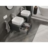 Mexen Rivel meuble de salle de bains sous lavabo 50 cm avec plateau, 1 tiroir, rainuré, graphite mat - 91A20-05023-1-BFC66