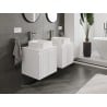 Mexen Rivel mobiletto da bagno sottolavabo 50 cm con piano, 1 cassetto, scanalato, bianco opaco - 91A20-05047-1-BFC01