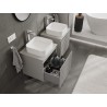Mexen Rivel mobile da bagno sotto-lavabo 50 cm con piano, 1 cassetto, scanalato, grigio opaco - 91A20-05047-1-BFC62
