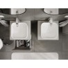 Mexen Rivel mobile da bagno sotto-lavabo 50 cm con piano, 1 cassetto, scanalato, grigio opaco - 91A20-05047-1-BFC62