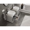 Mexen Rivel armario de baño bajo lavabo de 50 cm con tablero, 2 cajones, ranurado, gris mate - 91A20-05047-2-BFFC62