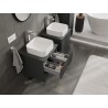 Mexen Rivel szafka łazienkowa podumywalkowa 50 cm z blatem, 2 szuflady, ryflowana , grafit mat - 91A20-05047-2-BFFC66