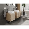 Mexen Rivel vannitoa kapp valamu all, 50 cm, lauaplaadi, 2 sahtlit, sooniline, tamm - 91A20-05047-2-BFFC81
