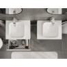 Mexen Rivel vannitoakapp, kraanikausi aluskapp 60 cm lauaga, 1 sahtel, sooneline, valge matt - 91A20-06023-1-BFC01