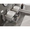 Mexen Rivel mueble de baño bajo lavabo 60 cm con encimera, 1 cajón, ranurado, gris mate - 91A20-06023-1-BFC62