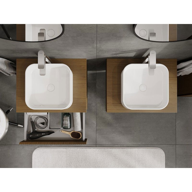 Mexen Rivel ντουλάπι μπάνιου κάτω από νιπτήρα 60 εκ. με επιφάνεια, 1 συρτάρι,