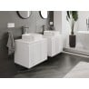 Mexen Rivel bathroom vanity cabinet 60 cm with countertop, 1 drawer, grooved, white matt - 91A20-06047-1-BFC01
