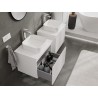 Mexen Rivel armario de baño bajo lavabo de 60 cm con encimera, 1 cajón, acanalado, blanco mate - 91A20-06047-1-BFC01