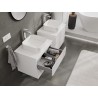Mexen Rivel mobiletto da bagno sotto-lavabo 60 cm con piano, 2 cassetti, scanalato, bianco opaco - 91A20-06047-2-BFFC01