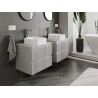Mexen Rivel mobile bagno per lavabo 60 cm con piano, 2 cassetti, scanalato, grigio opaco - 91A20-06047-2-BFFC62