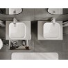 Mexen Rivel Meuble de salle de bains sous lavabo 60 cm avec plan, 2 tiroirs, rainuré, gris mat - 91A20-06047-2-BFFC62