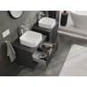 Mexen Rivel szafka łazienkowa podumywalkowa 60 cm z blatem, 2 szuflady, ryflowana , grafit mat - 91A20-06047-2-BFFC66
