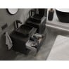 Mexen Rivel szafka łazienkowa podumywalkowa 60 cm z blatem, 2 szuflady, ryflowana , czarna mat - 91A20-06047-2-BFFC71