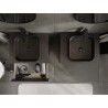 Mexen Rivel armario de baño bajo lavabo de 60 cm con encimera, 2 cajones, acanalado, negro mate - 91A20-06047-2-BFFC71